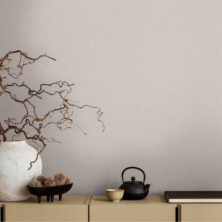 Unitapete in Leinenoptik Creme – Strukturtapete zeitlos & elegant - WA465314