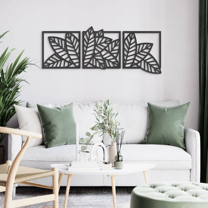 Wanddeko Blätter Set (3-teilig) - MDF - WA427212