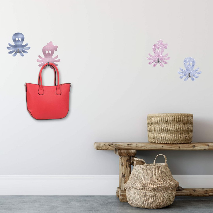 Wandtattoo Haken Kraken Set (Muster) + 4 Haken - WA211354