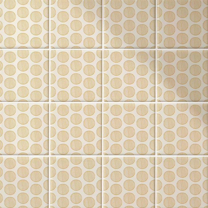 Fliesenaufkleber Boho - Kreise orange - 12er Set - WA398083