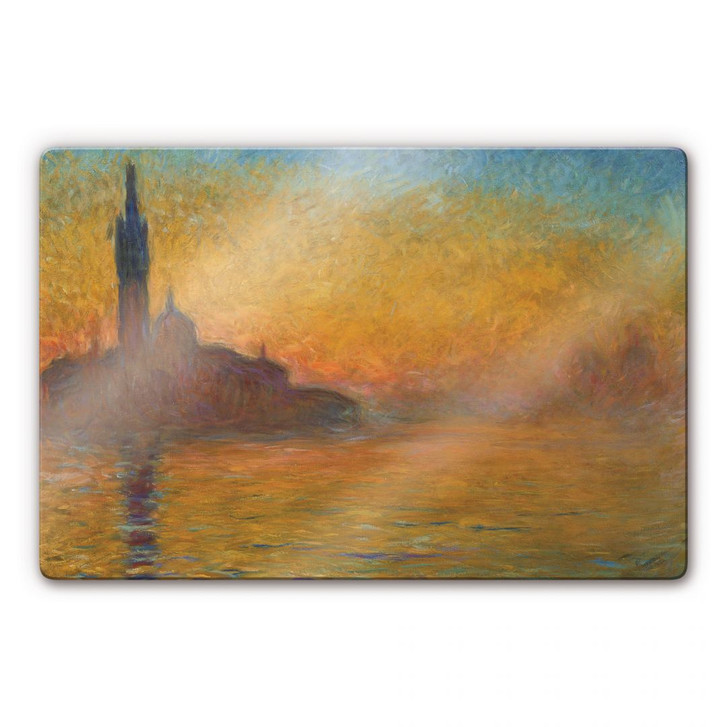 Glasbild Monet - Venedig bei Sonnenuntergang - WA125709