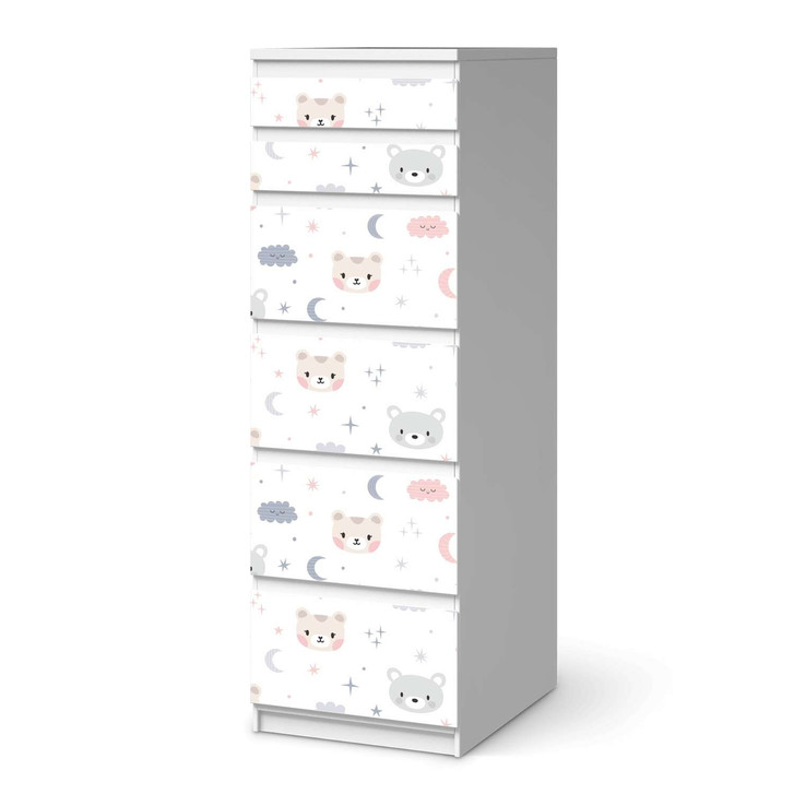 Klebefolie IKEA Malm Kommode 6 Schubladen (schmal) - Sweet Dreams - CR111702
