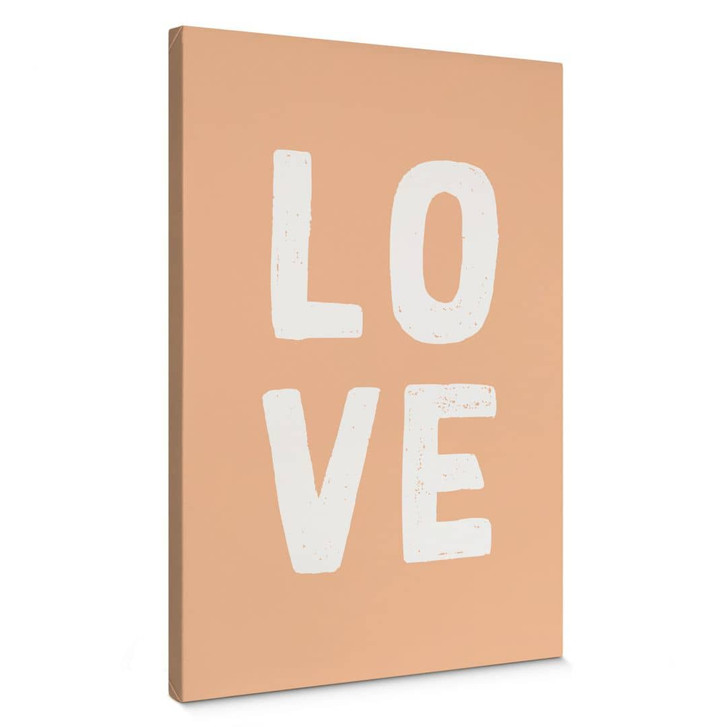 Leinwandbild Love Buchstaben Peach - WA404921