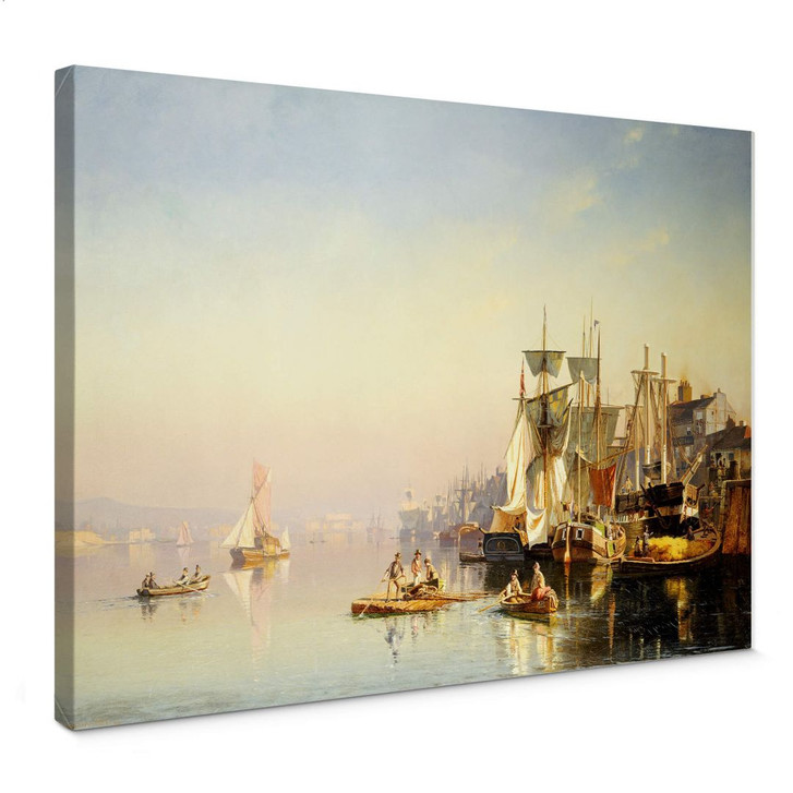 Leinwandbild Neumann - Fischerboote und Kähne auf der Themse bei Greenwich - WA371122