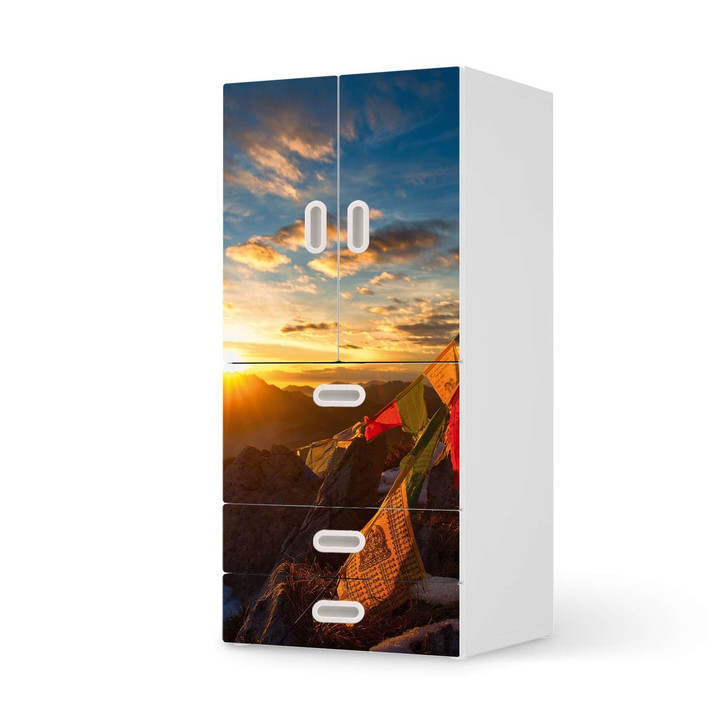 Möbelfolie IKEA Stuva / Fritids - 3 Schubladen und 2 kleinen Türen - Tibet - CR117638