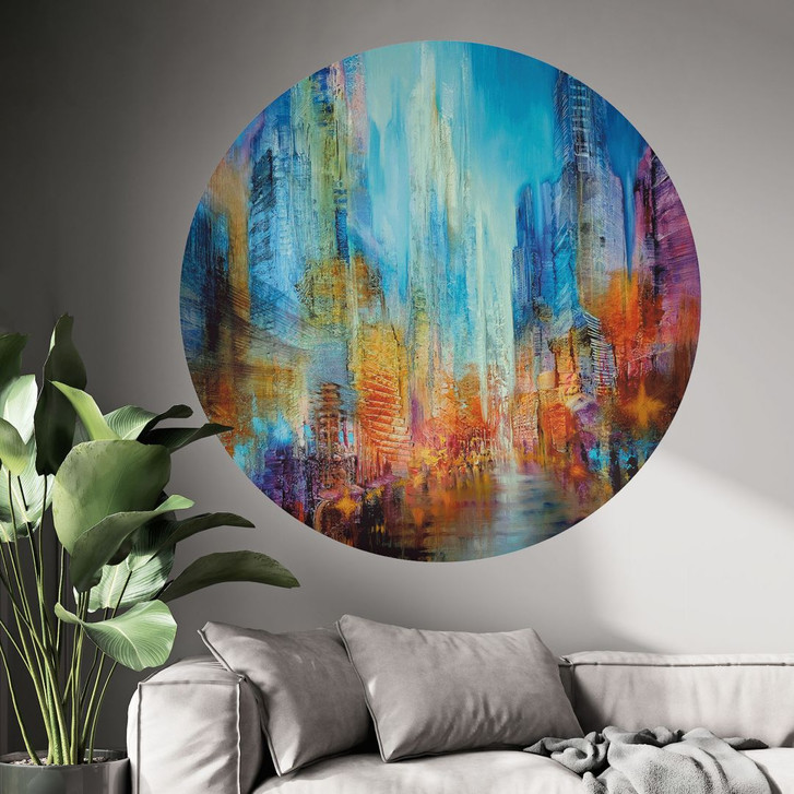 Wandtattoo Abstrakte Grossstadt - Rund - Schmucker - WA413111