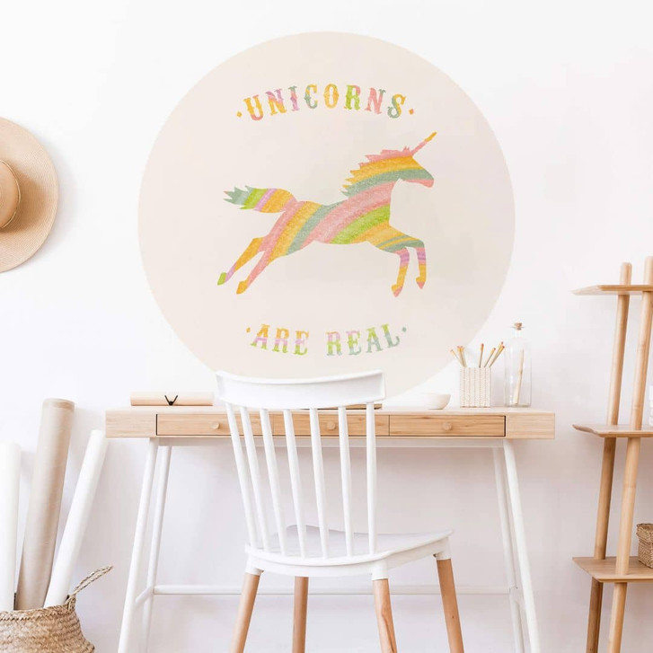 Wandtattoo Bodart - Einhörner sind echt - Rund - WA412595