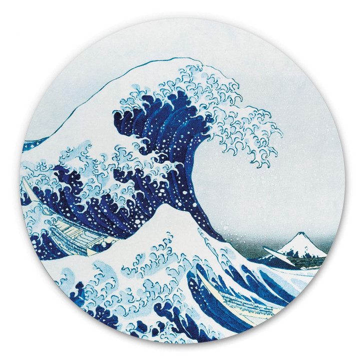 Alu-Dibond Hokusai - Die grosse Welle - Rund - WA344778