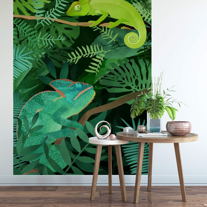 Fototapete Goed Blauw - Chamäleons - WA244743