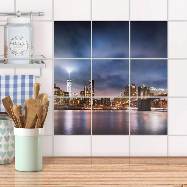 Klebefliesen - Brooklyn Bridge - 9er Set - CR107798
