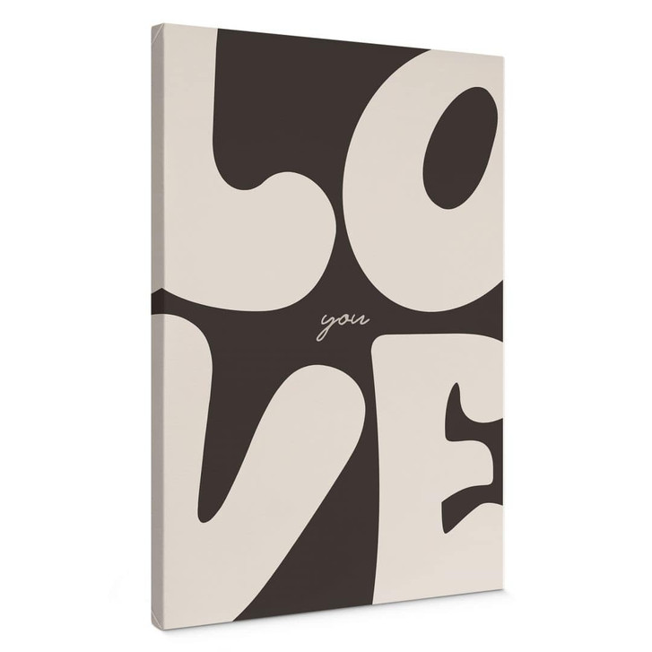 Leinwandbild Love you Retro Letters - WA496864
