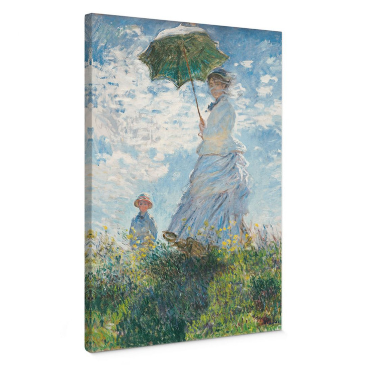 Leinwandbild Monet - Frau mit Sonnenschirm - Madame Monet und ihr Sohn - WA444185