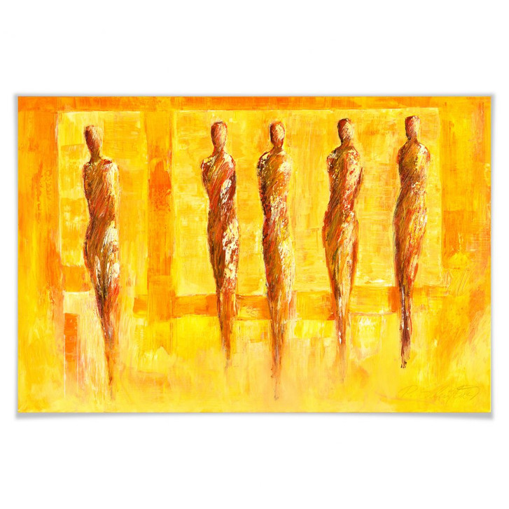 Poster Schüssler - Fünf Figuren in Gelb - WA166483