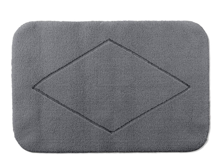 Raute Badteppich Wunschmass in Kiesel 85 - TS434702