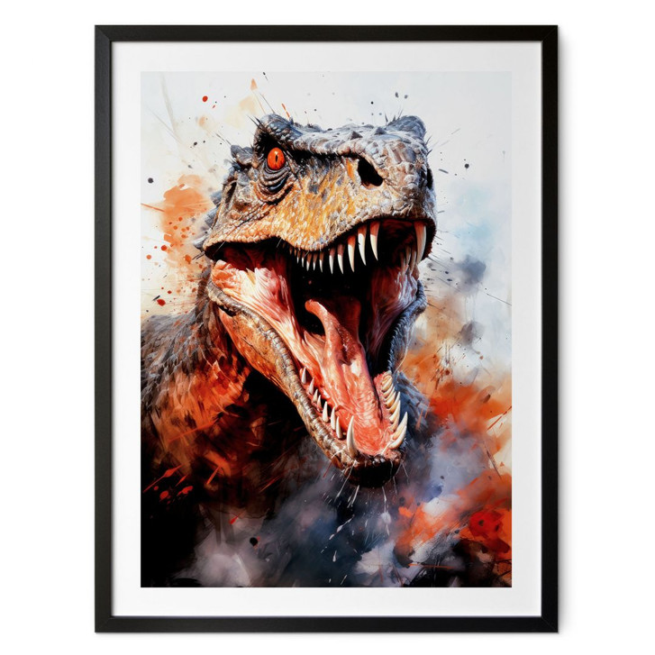 Dinosaurier Poster T-Rex: Das wilde Gesicht der Urzeit - Jaszke - WA434590