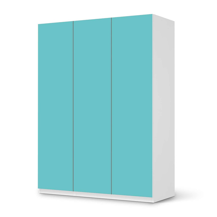 Folie IKEA Pax Schrank 201cm Höhe - 3 Türen - Türkisgrün Light - CR105825