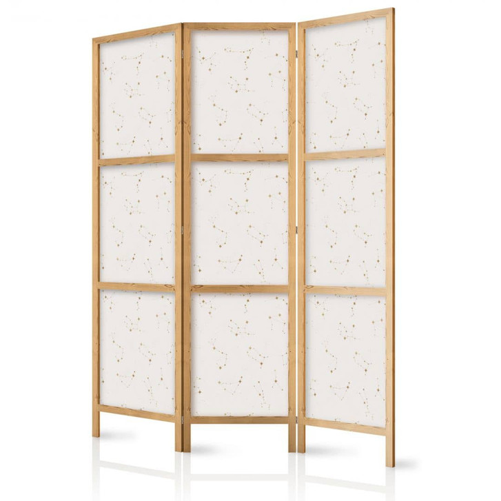 Japanischer Paravent, Raumteiler freistehend, Trennwand - Star Map: Delicate Constellations - WA455109