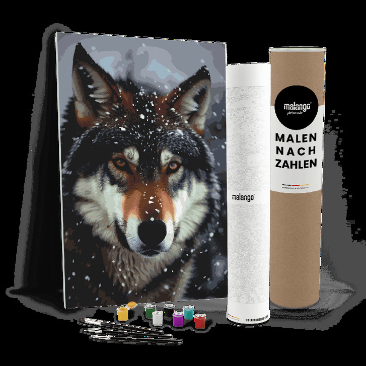 Malen nach Zahlen Leinwandbild - Wolf Waldo - WA447716
