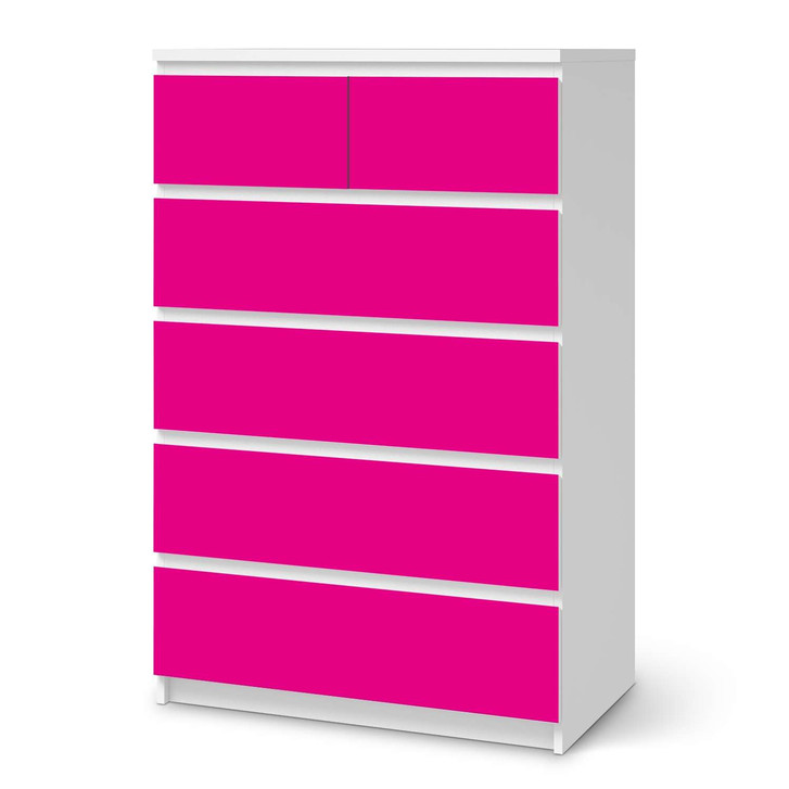 Möbel Klebefolie IKEA Malm Kommode 6 Schubladen (hoch) - Pink Dark - CR113762