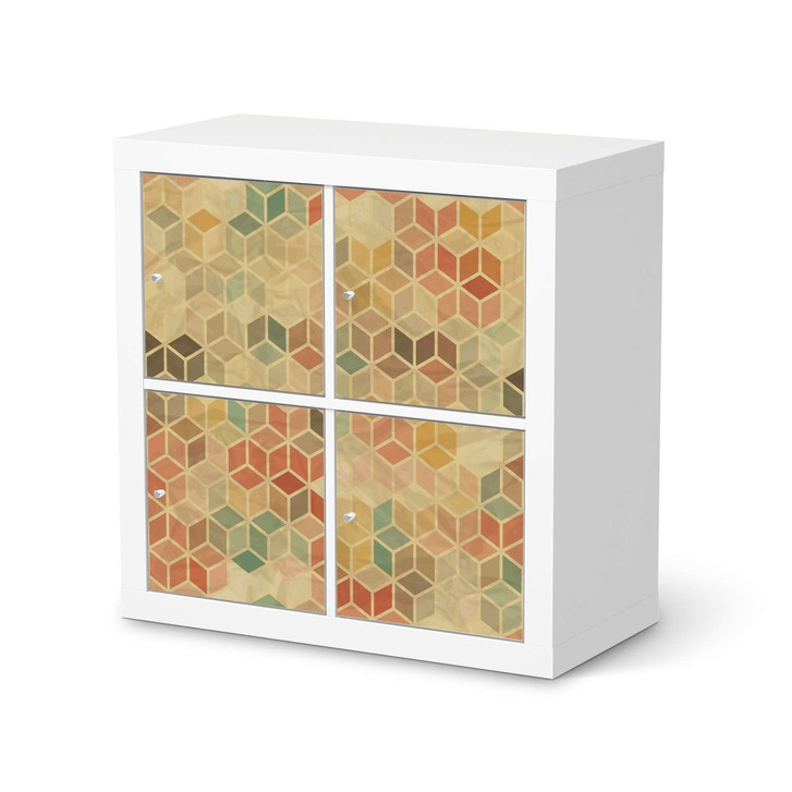 Möbelfolie IKEA Expedit Regal 4 Türen - 3D Retro - CR114485