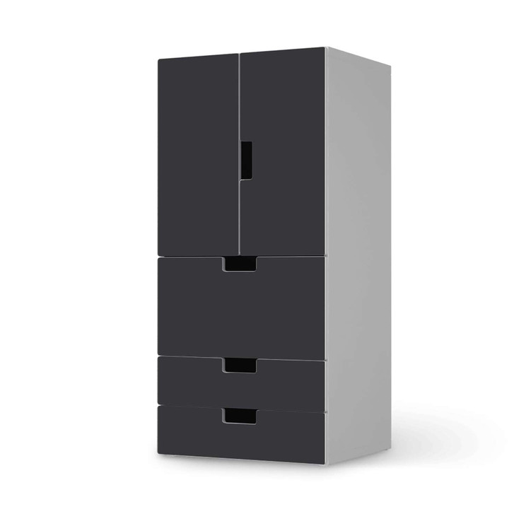 Möbelfolie IKEA Stuva / Malad - 3 Schubladen und 2 kleine Türen - Grau Dark - CR117204