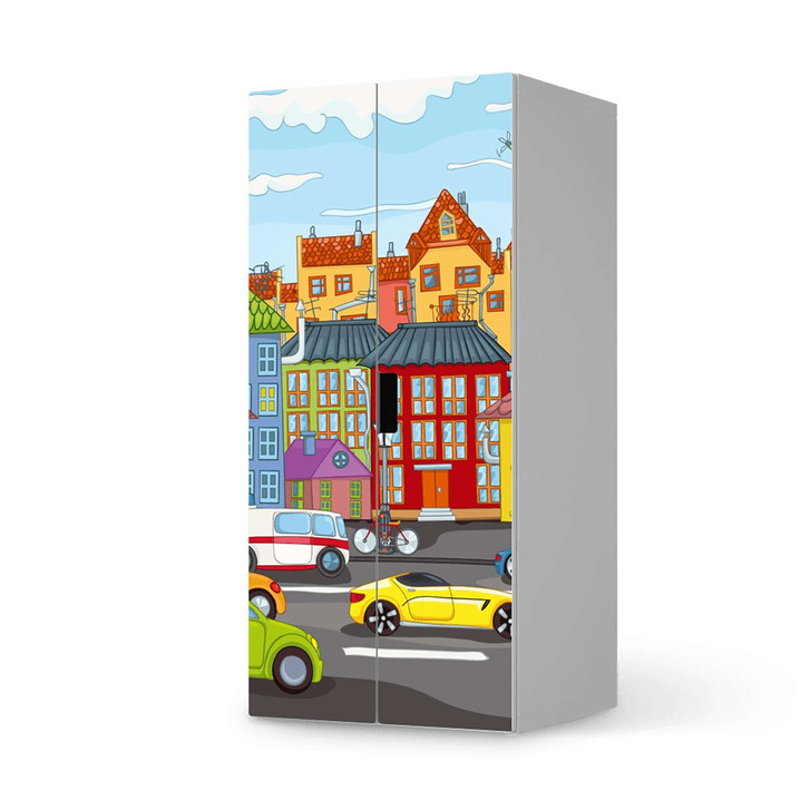 Möbelfolie IKEA Stuva / Malad Schrank - 2 grosse Türen - City Life - CR117937