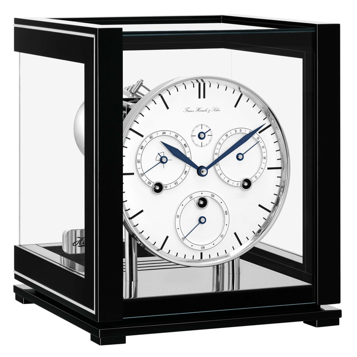 Tischuhr Ewiger Kalender Schwarz mit weissem Zifferblatt - UG100428