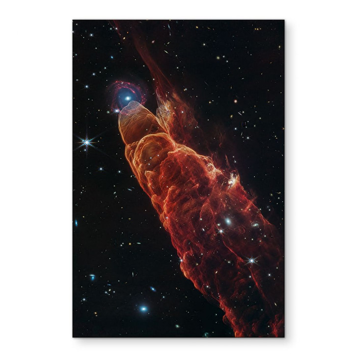 Wandbild James Webb Telescope - Kosmischer Wirbelsturm Herbig Haro 49/50 - Alu-Dibond - WA458629