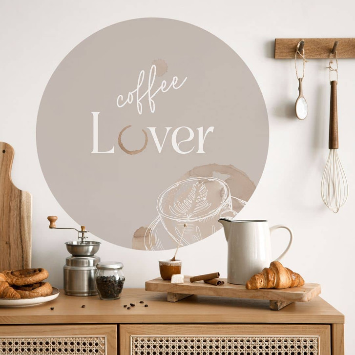 Wandtattoo Coffee Lover - Rund - WA429950