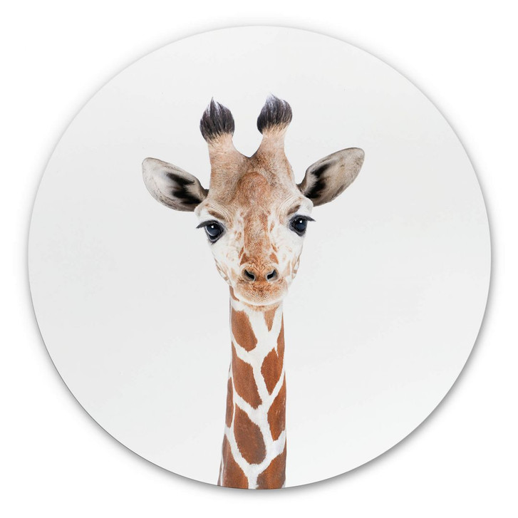 Alu-Dibond Sisi & Seb - Baby Giraffe - Rund - WA299159