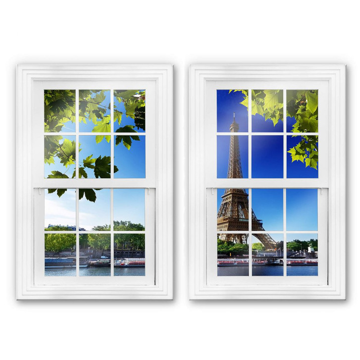 Glasbild 3D Doppelfenster 2-teilig - Summer in Paris - WA231808