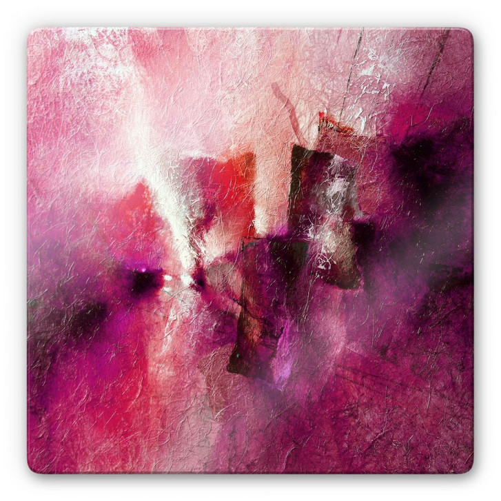 Glasbild - Schmucker - Abstrakte Komposition in Magenta - WA231718