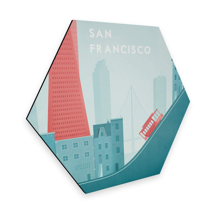 Hexagon - Alu-Dibond Rivers - San Francisco - WA273351