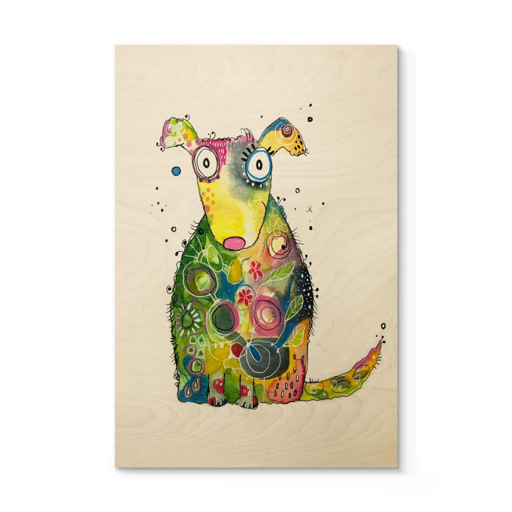 Holzposter Hagenmeyer - Glücklicher Hund - WA306479