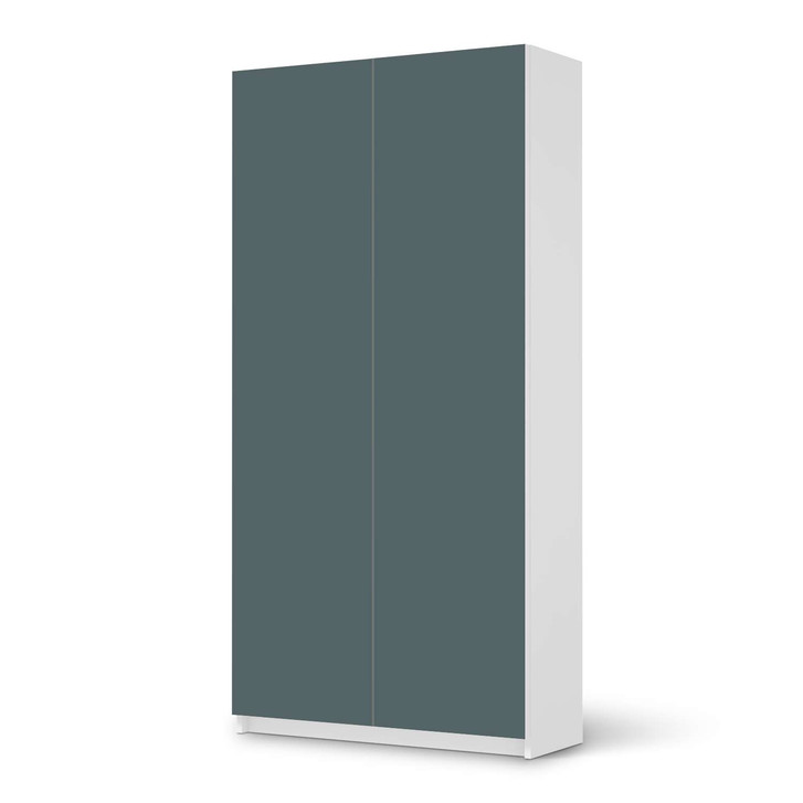 Klebefolie IKEA Pax Schrank 201cm Höhe - 2 Türen - Blaugrau Light - CR109923
