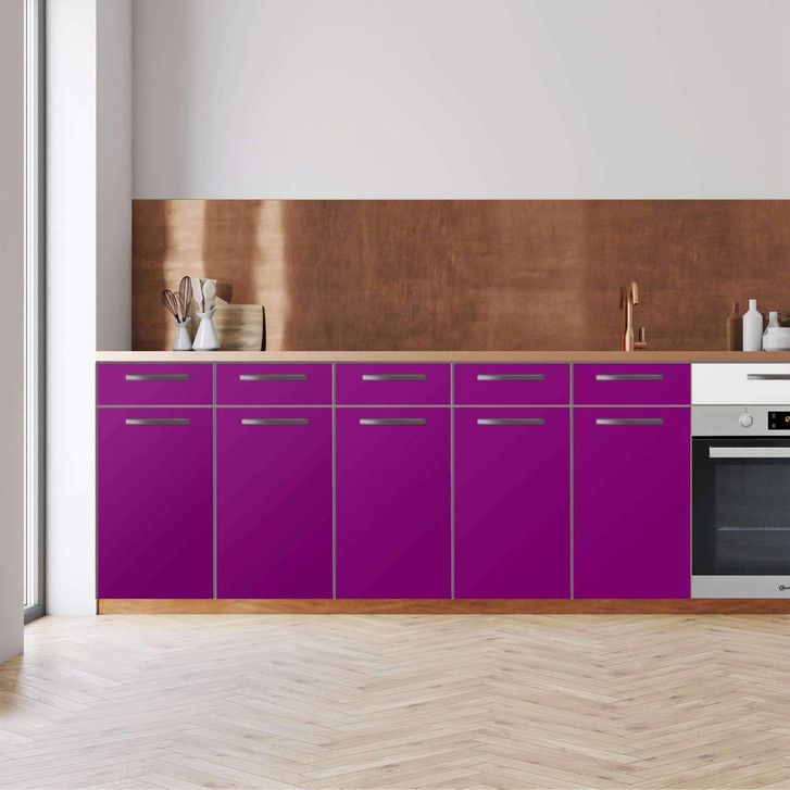 Küchenfolie - Unterschrank 200cm Breite - Flieder Dark - CR112470