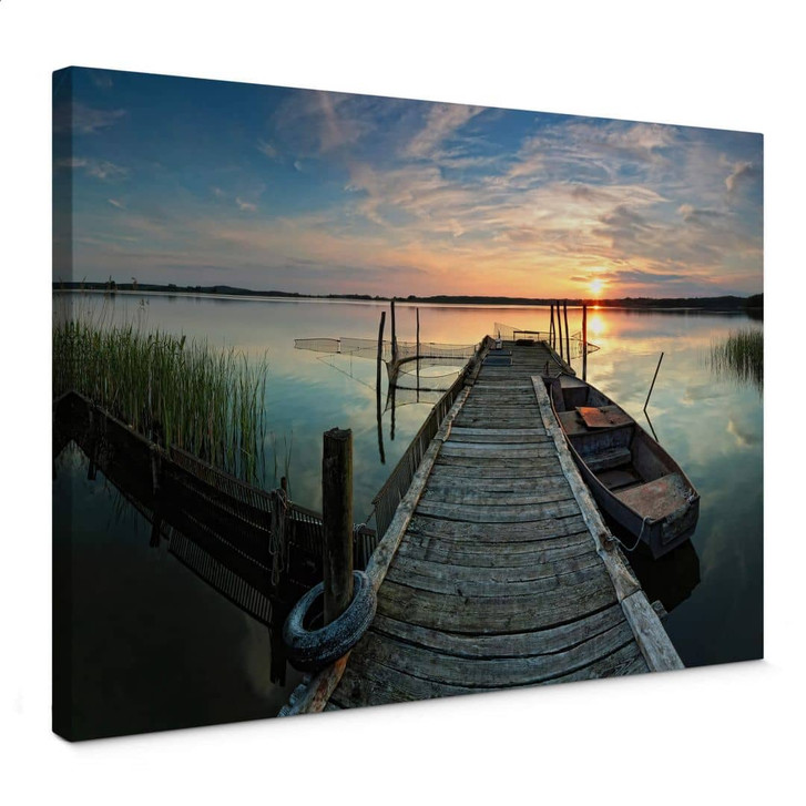 Leinwandbild Sunset at the lake - WA375713