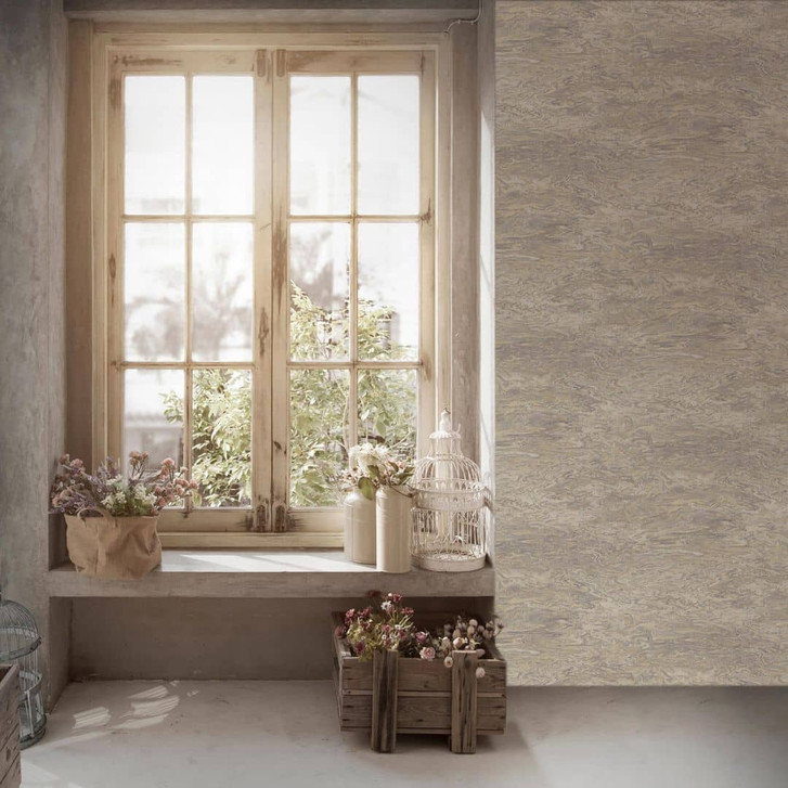 Livingwalls abstrakte Tapete My Home My Spa Vliestapete Feminine Powdery Home graubeige, silber - WA341865
