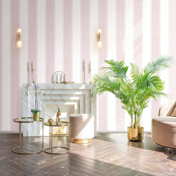 Vliestapete Blockstreifen, Streifen Streifen Klassisch matt in Weiss - WA472989