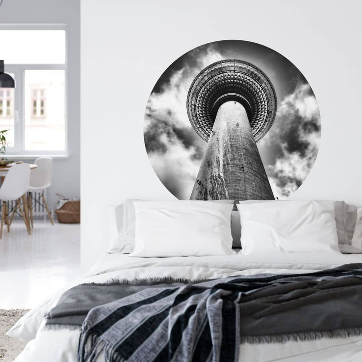 Wandtattoo Fernsehturm Berlin Rund - Brown - WA412847