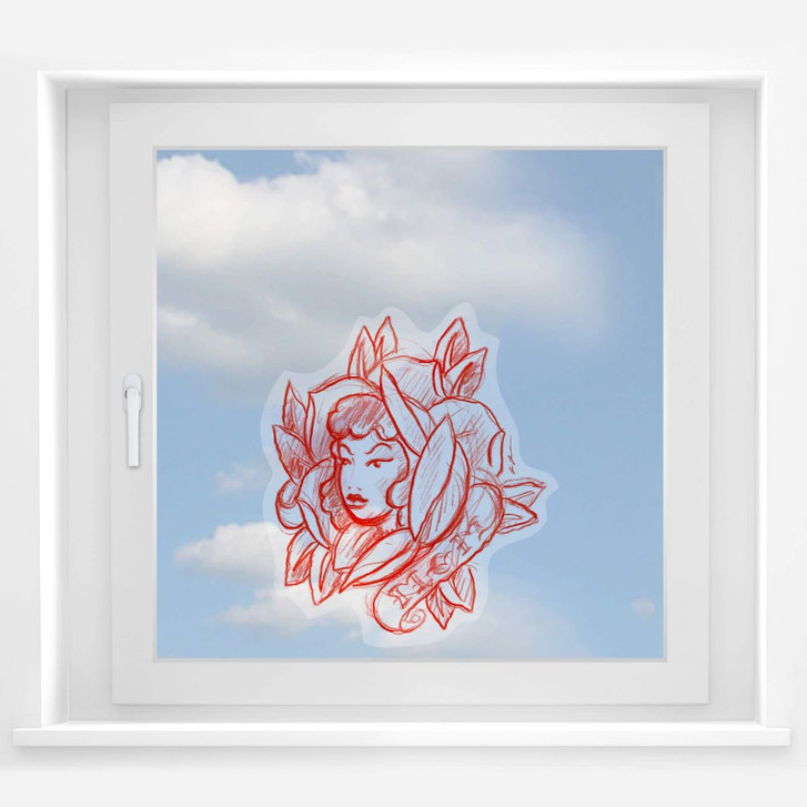 Fensterbild Miami Ink Blütengesicht - WA117461