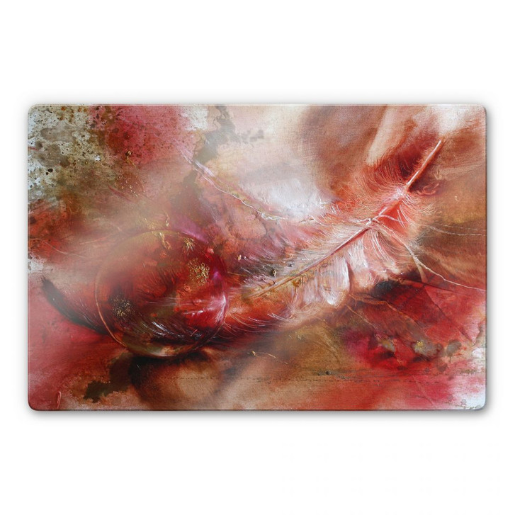 Glasbild Schmucker - Feder und Glaskugel - WA127281