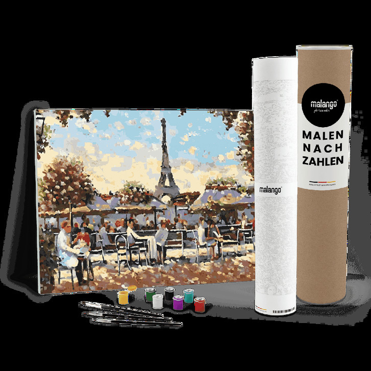 Malen nach Zahlen Leinwandbild - Café am Eifelturm No. 2 - WA447288
