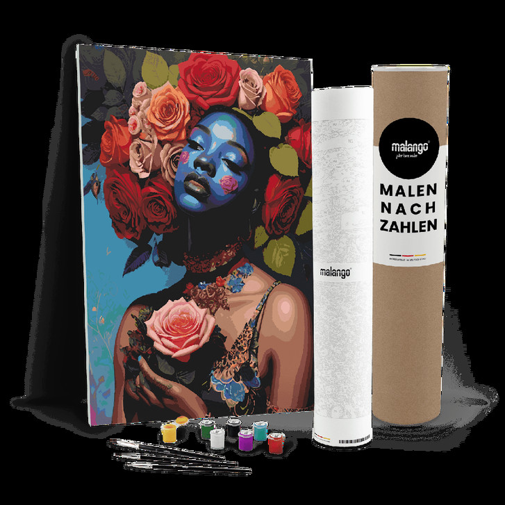 Malen nach Zahlen Leinwandbild - Frau Bonny Blumenhaar - WA447387