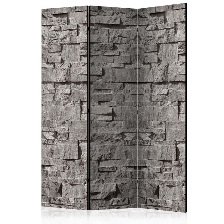 Paravent, Raumteiler freistehend, Trennwand - Stein Tab, 3-teilig - 135 x 172 cm - WA453971