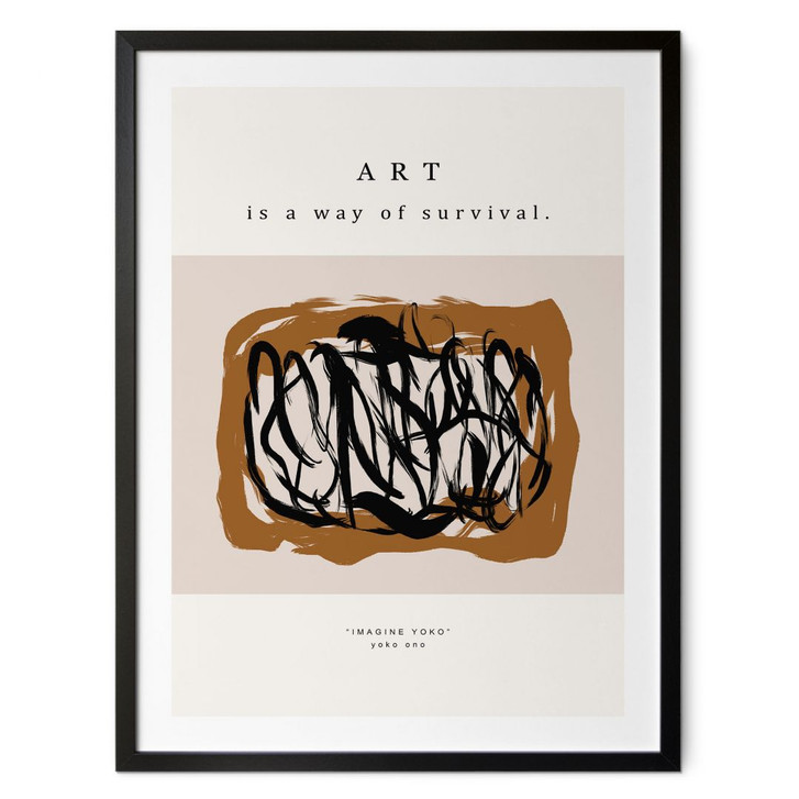 Poster Schwarze Pinselstriche - Imagine Yoko - Treechild - WA437352