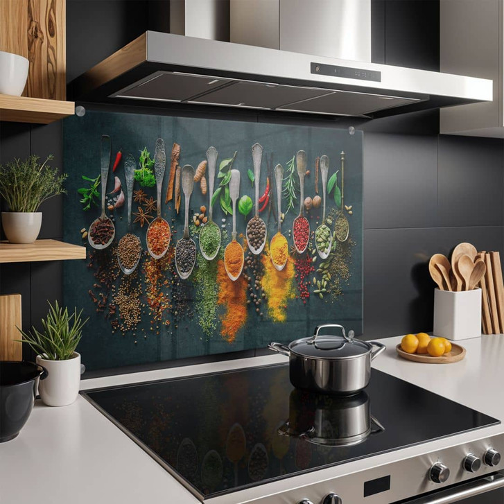Spritzschutz Bunte Vielfalt an Gewürzen - WA429104