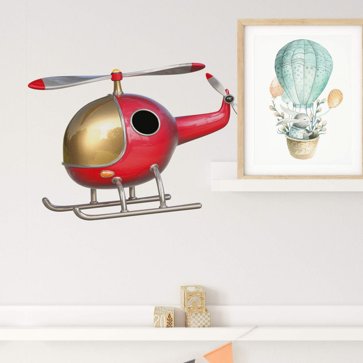 Wandtattoo Michel Agullo - Helikopter (rot) - WA215623