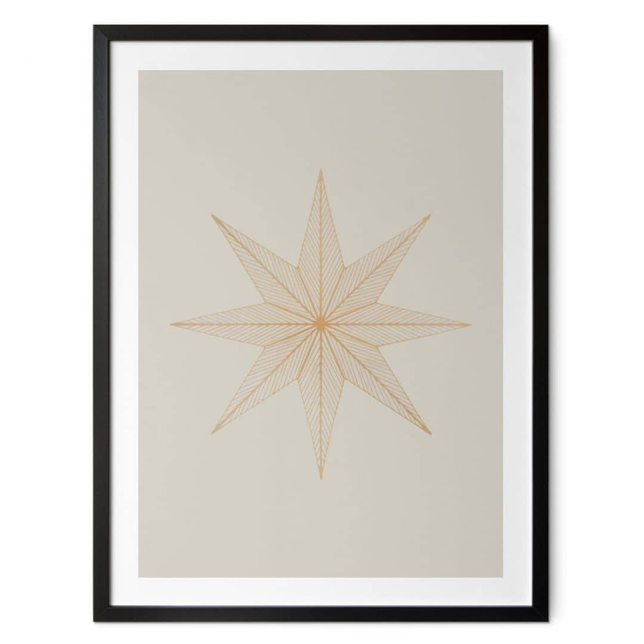 Weihnachtsposter Geometrischer Goldstern - Magnusson - WA498228
