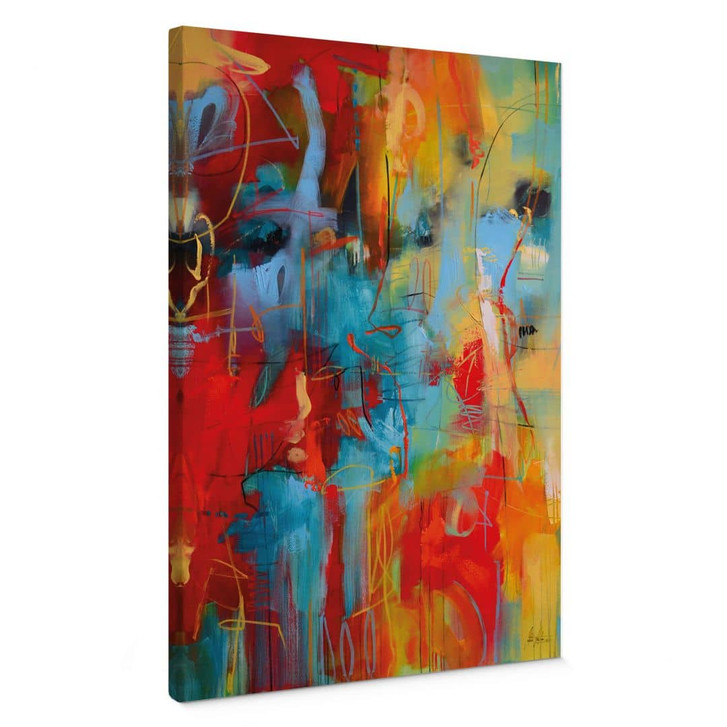 Leinwandbild Farbenfrohes Chaos - Fedrau - WA444109